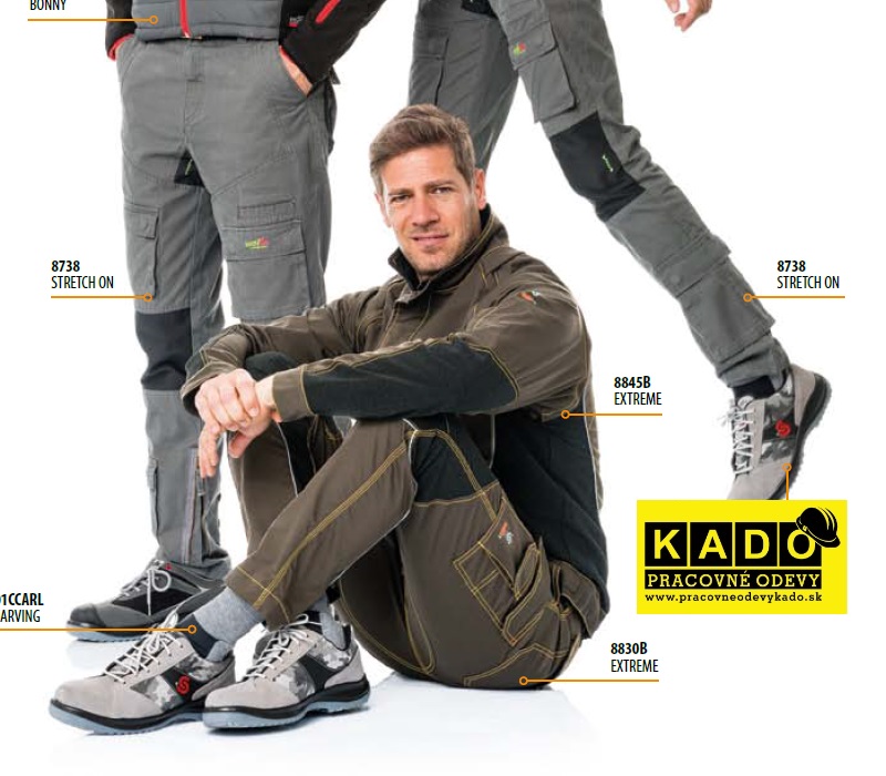 Strečové montérkové šortky SLIM FIT ISSA STRETCH 8834/200 moss