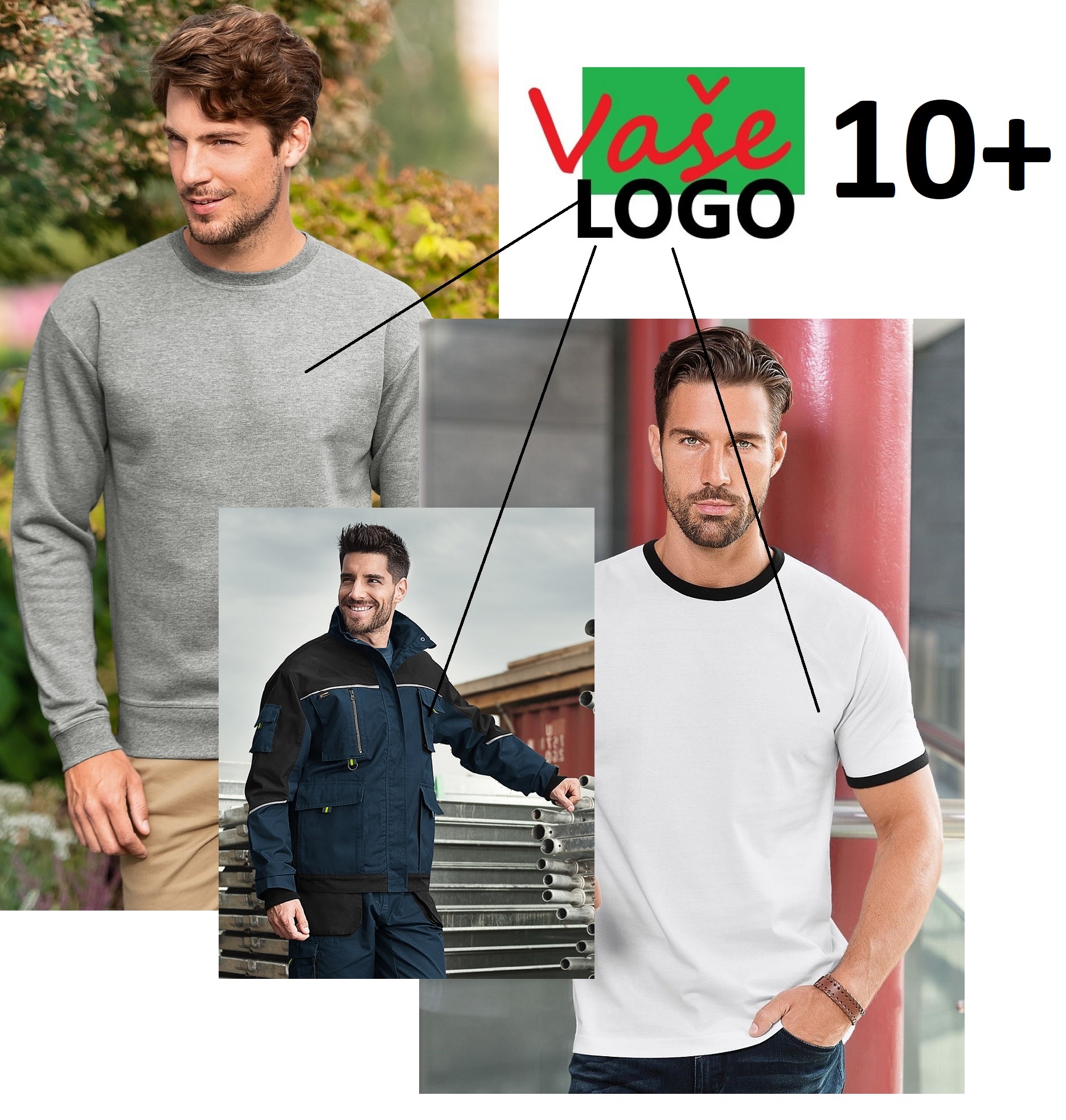 POTLAČ (Tričko, mikina, blúza, nohavice) - MALÉ LOGO (PREDNÁ ČASŤ ODEVU) 10+