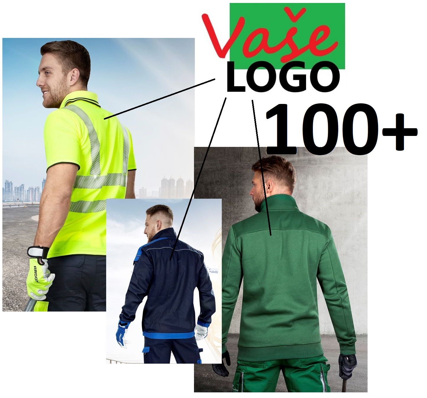 POTLAČ (Tričko, mikina, blúza,) - VEĽKE LOGO (ZADNÁ ČASŤ ODEVU) 100+