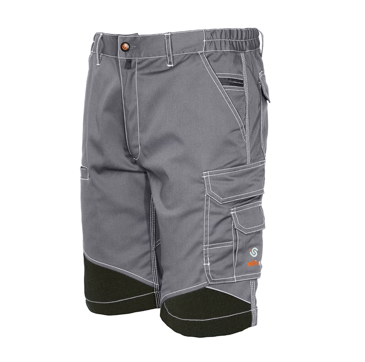 Strečové montérkové šortky SLIM FIT ISSA STRETCH 8834/078 svetlosivá