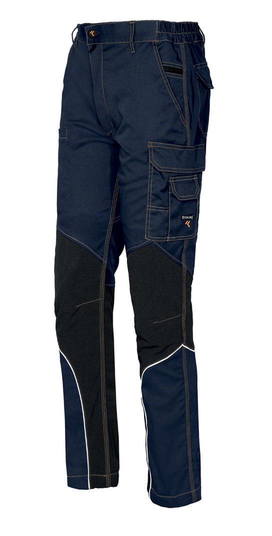 Strečové montérkové nohavice ISSA SLIM FIT 8830B/040 TMAVOMODRÉ